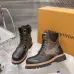Louis Vuitton Unisex Monogram Patchwork Side‑Zip Combat Boots #A68517