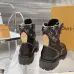 Louis Vuitton Unisex Monogram Patchwork Side‑Zip Combat Boots #A68520