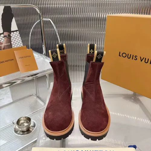 Louis Vuitton Unisex Suede Slip‑On Chelsea Ankle Boots #A68524