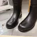 Louis Vuitton Women’s Black Leather Knee Boots with Adjustable Strap & Low Block Heel #A69829