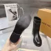 Louis Vuitton Women’s Black Leather Knee Boots with Adjustable Strap & Low Block Heel #A69829