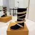 Louis Vuitton Women’s Black Suede Mid-Calf Boots with Beige Strap Detail & Gold Buckles #A69920