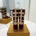 Louis Vuitton Women’s Burgundy Suede Knee Boots with Beige Strap Details and Low Heel #A69919