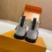 Louis Vuitton Women’s Gray Suede Ankle Boots with Shearling Lining & Signature Monogram #A69812