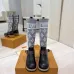 Louis Vuitton Women’s Knee-High Boots with Gray Monogram Sock Top & Brown LV Strap #A69912