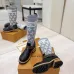 Louis Vuitton Women’s Knee-High Boots with Gray Monogram Sock Top & Brown LV Strap #A69912