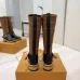 Louis Vuitton Women’s Knee-High Boots with Monogram Sock Panel & Leather Toe Cap #A69914