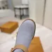 Louis Vuitton Women’s Light Blue Suede Knee Boots with Tan Leather Straps and Gold Buckles #A69917