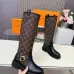 Louis Vuitton Women’s Monogram Knee-High Boots with Gold Buckle & Block Heel #A69870