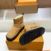 Louis Vuitton Women’s Suede Ankle Boots with Monogram Embossing, Shearling Lining & Chunky Sole #A69813