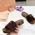 Miu Miu Shoes for women Suede Logo Slide Clogs #B48583