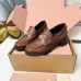 Miu Miu Women's Glossy Leather Chunky Heel Loafers #B66100