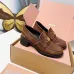 Miu Miu Women's Glossy Leather Chunky Heel Loafers #B66100