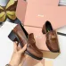Miu Miu Women's Glossy Leather Chunky Heel Loafers #B66100