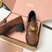 Miu Miu Women's Glossy Leather Chunky Heel Loafers #B66100
