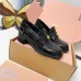 Miu Miu Women's Glossy Leather Chunky Heel Loafers #B66101