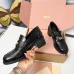 Miu Miu Women's Glossy Leather Chunky Heel Loafers #B66101