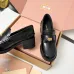 Miu Miu Women's Glossy Leather Chunky Heel Loafers #B66101