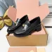 Miu Miu Women's Glossy Leather Chunky Heel Loafers #B66101