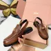 Miu Miu Women's Glossy Leather Chunky Heel Loafers #B66102