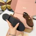 Miu Miu Women's Glossy Leather Slingback Loafer Sandals #B66103