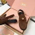 Miu Miu Women's Glossy Leather Slingback Loafer Sandals #B66103