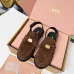 Miu Miu Women's Glossy Leather Slingback Loafer Sandals #B66103