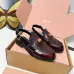Miu Miu Women's Glossy Leather Slingback Loafer Sandals #B66104