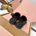 Miu Miu Women's Glossy Leather Slingback Loafer Sandals #B66104