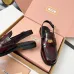 Miu Miu Women's Glossy Leather Slingback Loafer Sandals #B66104