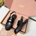 Miu Miu Women's Glossy Leather Slingback Loafer Sandals #B66105