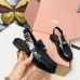 Miu Miu Women's Glossy Leather Slingback Loafer Sandals #B66105