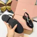 Miu Miu Women's Glossy Leather Slingback Loafer Sandals #B66105