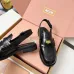 Miu Miu Women's Glossy Leather Slingback Loafer Sandals #B66105