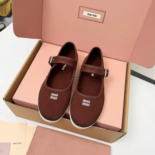 Miu Miu Women's Retro Calfskin Leather Ballet Flats #B66090