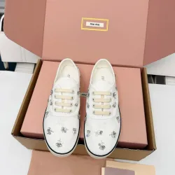 Miu Miu Women's Retro Calfskin Leather Ballet Flats #B66096