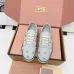 Miu Miu Women's Rhinestone Embroidered Canvas Sneakers #B66099