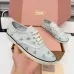 Miu Miu Women's Rhinestone Embroidered Canvas Sneakers #B66099