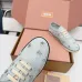 Miu Miu Women's Rhinestone Embroidered Canvas Sneakers #B66099