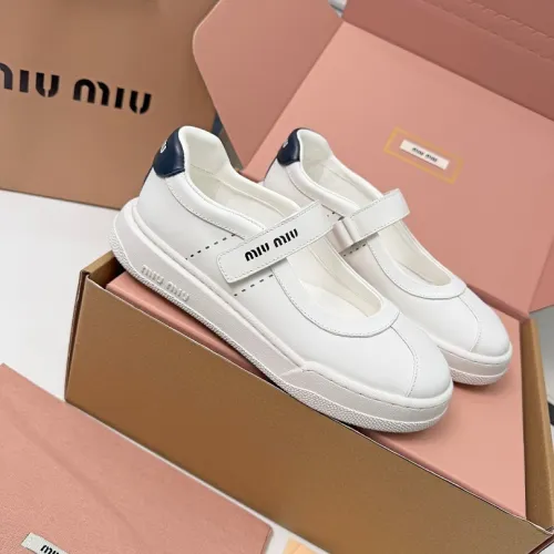 Miu Miu Women's Soft Leather Mary Jane Sneakers #B66082