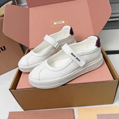 Miu Miu Women's Soft Leather Mary Jane Sneakers #B66083
