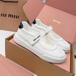 Miu Miu Women's Soft Leather Mary Jane Sneakers #B66084