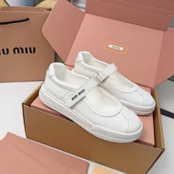 Miu Miu Women's Soft Leather Mary Jane Sneakers #B66085