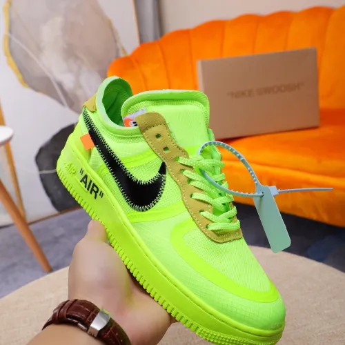 Nike x OFF-WHITE Air Force 1 shoes Green #99924715