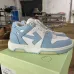 OFF WHITE Men's Sneakers Out Of Office Calf Leather Blue/Black/Grey #9999926728