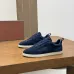 Loro Piana Men’s Calfskin Sneakers, Dual‑Tone Knit Trim, TPU Rubber Outsole #A67759