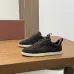 Loro Piana Men’s Calfskin Sneakers, Dual‑Tone Knit Trim, TPU Rubber Outsole #A67760