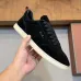 Loro Piana Men’s Calfskin Sneakers, Dual‑Tone Knit Trim, TPU Rubber Outsole #A67761