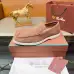 Loro Piana Unisex Tassel Lock Loafers, Suede Upper, Anti‑Slip Rubber Outsole #A67800