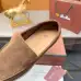 Loro Piana Unisex Tassel Lock Loafers, Suede Upper, Anti‑Slip Rubber Outsole #A67807